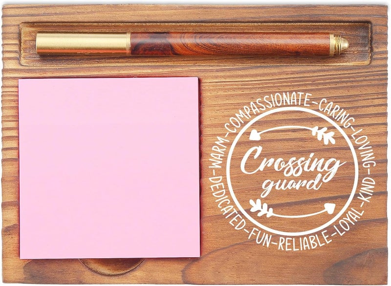 EFFJNSG Crossing Guard Gifts Sticky Note Holder, Appreciation Gifts for Crossing Guards, School Support Staff, School Staff Graduation Retirement Desk Organizer EDP163 - Image 1